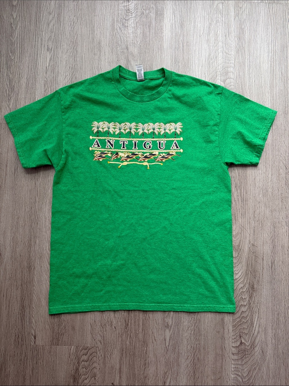 Gildan Green Antigua Logo Short Sleeve Tee
